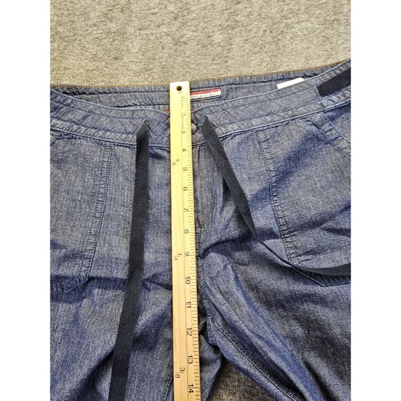 Tommy Hilfiger Lightweight Drawstring Waist Pants Sz 10 Rolled Cuff Straight leg - Picture 9 of 11